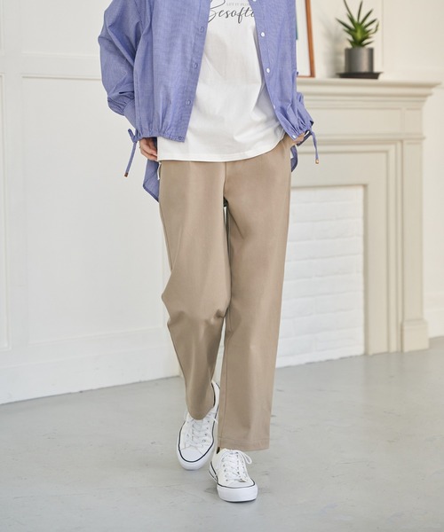 ikka(イッカ)の「【雑誌InRed11月号掲載】GOKU楽パンツ テーパード【親子コーデ】(その他パンツ・レディース・オリーブ/ブラック/オフホワイト/ブルー/ベージュ/ネイビー/オレンジ/ブラウン系その他/ダークオリーブ・M/S/L)」の5枚目の写真