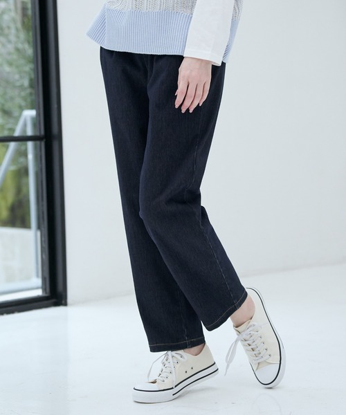 ikka(イッカ)の「【雑誌InRed11月号掲載】GOKU楽パンツ テーパード【親子コーデ】(その他パンツ・レディース・オリーブ/ブラック/オフホワイト/ブルー/ベージュ/ネイビー/オレンジ/ブラウン系その他/ダークオリーブ・M/S/L)」の10枚目の写真