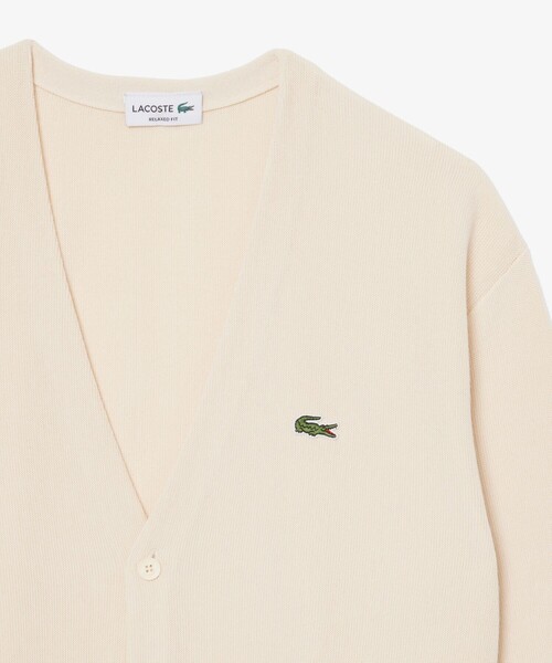 LACOSTE(ラコステ)の「リブニットステッチコットンニットカーディガン(カーディガン/ボレロ・メンズ・ライトブルー/ブラック/オフホワイト・2/4/3/5)」の4枚目の写真