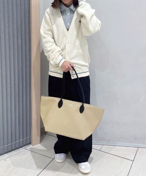 LACOSTE(ラコステ)の「リブニットステッチコットンニットカーディガン(カーディガン/ボレロ・メンズ・ライトブルー/ブラック/オフホワイト・2/4/3/5)」の7枚目の写真