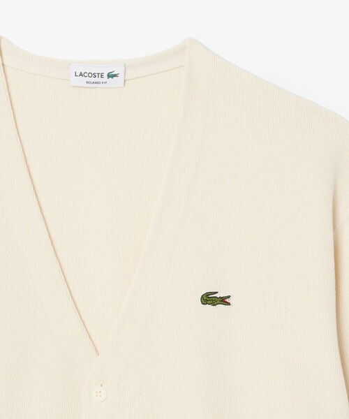 LACOSTE(ラコステ)の「リブニットステッチコットンニットカーディガン(カーディガン/ボレロ・メンズ・ライトブルー/ブラック/オフホワイト・2/4/3/5)」の11枚目の写真