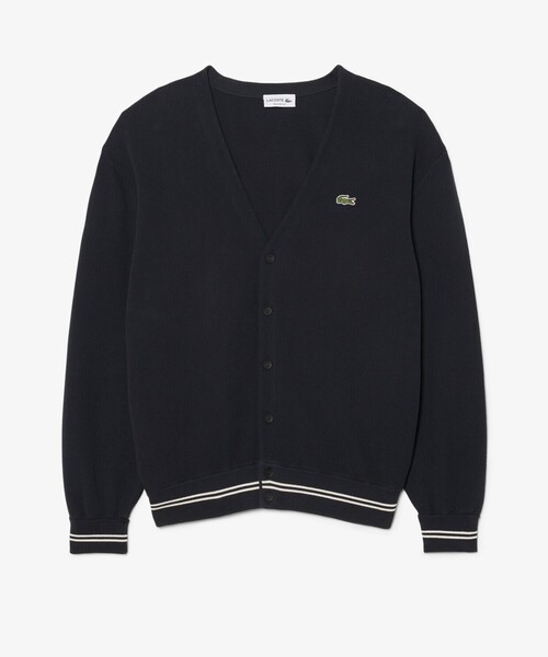 LACOSTE(ラコステ)の「リブニットステッチコットンニットカーディガン(カーディガン/ボレロ・メンズ・ライトブルー/ブラック/オフホワイト/クリアブラック/アイボリー・2/4/3/5)」の5枚目の写真