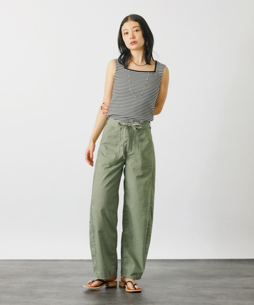 SOMETHING(サムシング)の「【SOMETHING/サムシング】リラックス カーブベイカーパンツ 【WEB限定】(その他パンツ・レディース・カーキ/ベージュ・S/M)」の18枚目の写真