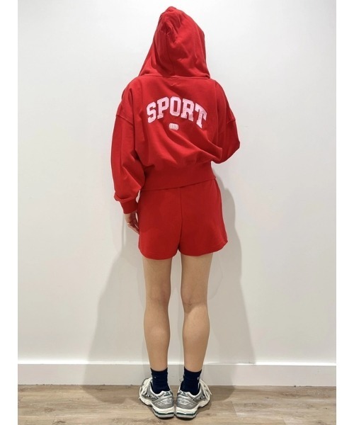 GAP（ギャップ）の「ヘビーウェイト フレンチテリー オーバーサイズ ジップアップ ウェッジパーカー（パーカー・レディース・ネイビー/レッド/ブラック・S/XL/XXS/L/M/XS）」の11枚目の写真