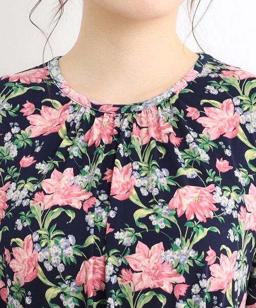 LAURA ASHLEY(ローラアシュレイ)の「【洗える/ジャージ素材/同柄アイテムあり】シャーボーン柄ワンピース(ワンピース・レディース・ネイビー系/パープル系5・38/40)」の10枚目の写真