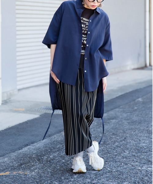 セール】【WEB限定アイテム】ﾊﾞｯｸﾛﾝｸﾞｷﾞｬｻﾞｰﾌﾞﾗｳｽ（シャツ/ブラウス