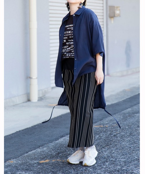 OSMOSIS(オズモーシス)の「【WEB限定アイテム】バックロングギャザーブラウス(シャツ/ブラウス・レディース・ブラック/アイボリー/チャコール・ONE SIZE)」の16枚目の写真