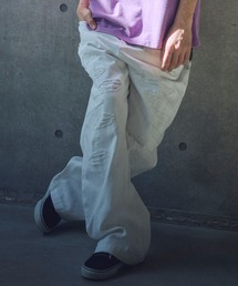 ADAM PATEK（アダムパテック）の「ADAMPATEK/destroy wide denim/デストロイワイドデニムパンツ(AP2518025)（デニムパンツ）」