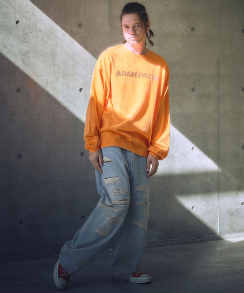 ADAM PATEK(アダムパテック)の「ADAMPATEK/destroy wide denim/デストロイワイドデニムパンツ(AP2518025)(デニムパンツ・レディース・ホワイト/ブラック/ダークインディゴブルー/ライトインディゴブルー・1/2)」の22枚目の写真