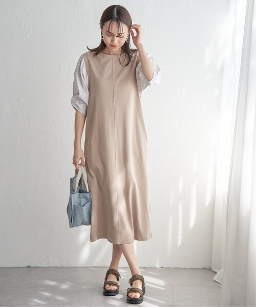 ikka(イッカ)の「袖切り替えカットワンピース(ワンピース・レディース・ブラック/ネイビー/ベージュ・M/L/S)」の11枚目の写真