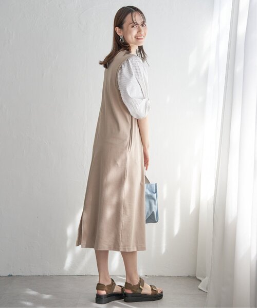 ikka(イッカ)の「袖切り替えカットワンピース(ワンピース・レディース・ブラック/ネイビー/ベージュ・M/L/S)」の12枚目の写真