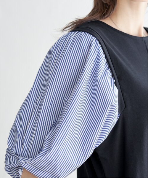 ikka(イッカ)の「袖切り替えカットワンピース(ワンピース・レディース・ブラック/ネイビー/ベージュ・M/L/S)」の18枚目の写真