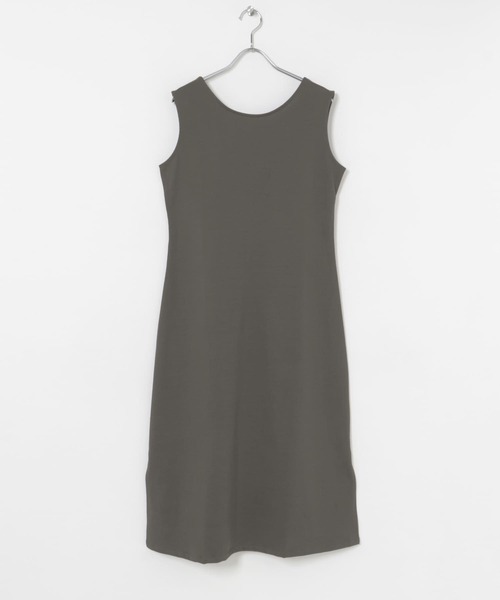 MIDIUMISOLID(ミディウミソリッド)の「『別注』MIDIUMISOLID×TGM back open neck one-piece(ワンピース・レディース・グレー/ブラウン・ONE)」の13枚目の写真