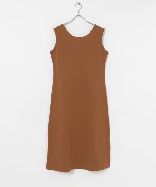 MIDIUMISOLID(ミディウミソリッド)の「『別注』MIDIUMISOLID×TGM back open neck one-piece(ワンピース・レディース・グレー/ブラウン・ONE)」の14枚目の写真
