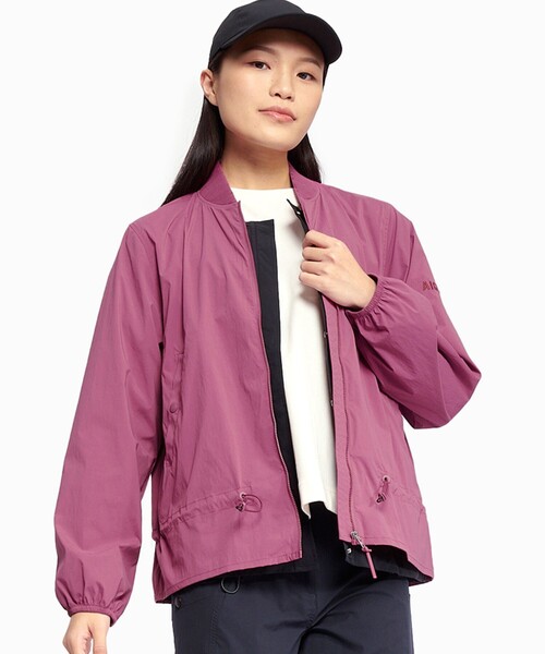 AIGLE(エーグル)の「UVカット 撥水 ライトウェイト ナイロンボンバージャケット / MA-1(ナイロンジャケット・レディース・ダークグリーン/バーガンディー・36/38/40)」の1枚目の写真