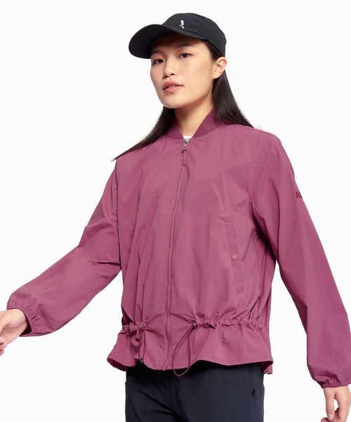 AIGLE(エーグル)の「UVカット 撥水 ライトウェイト ナイロンボンバージャケット / MA-1(ナイロンジャケット・レディース・ダークグリーン/バーガンディー・36/38/40)」の3枚目の写真
