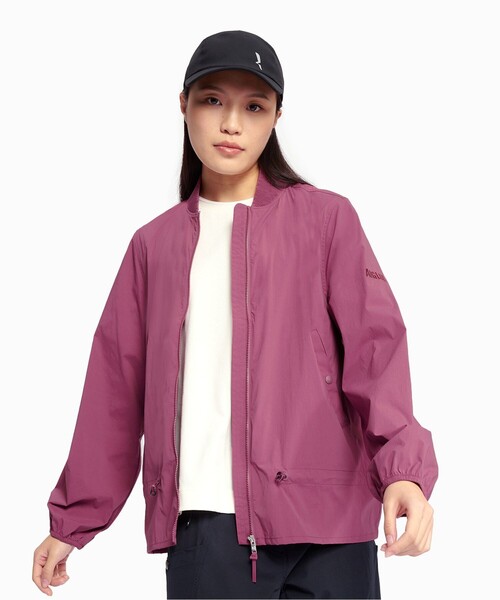 AIGLE(エーグル)の「UVカット 撥水 ライトウェイト ナイロンボンバージャケット / MA-1(ナイロンジャケット・レディース・ダークグリーン/バーガンディー・36/38/40)」の5枚目の写真