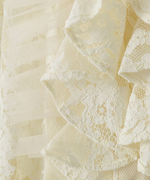 トップス Viviano Tulle Layered Lace Shirt VIVIANO / Tulle Layered Lace Shirt | JURK shop
