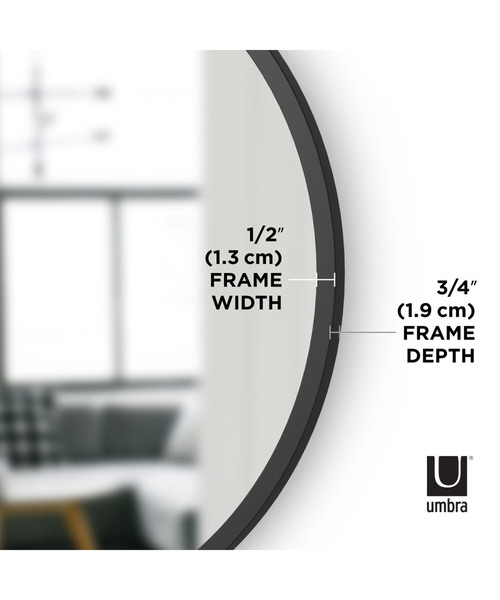 Umbra(アンブラ)の「《WEB限定》【umbra/アンブラ】 HUBB 61*61 ミラー(ミラー・レディース・ブラック・FREE)」の2枚目の写真