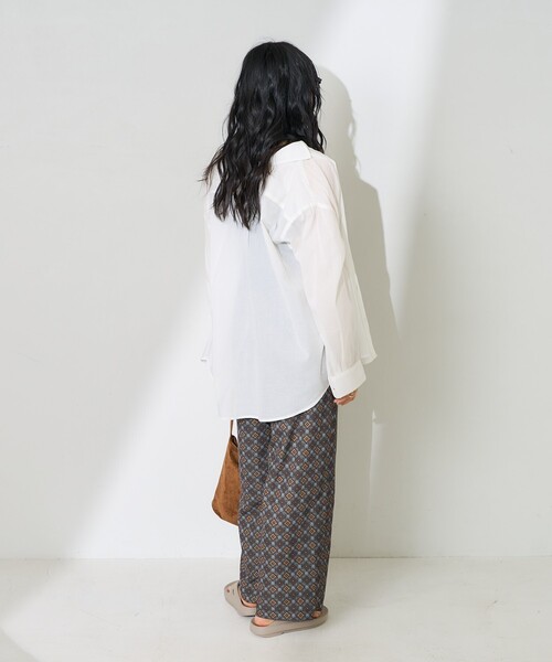 FREAK'S STORE（フリークスストア）の「幾何学柄 イージーパンツ/総柄パンツ（その他パンツ・レディース・ブラウン/ネイビー・ﾌﾘ-）」の6枚目の写真