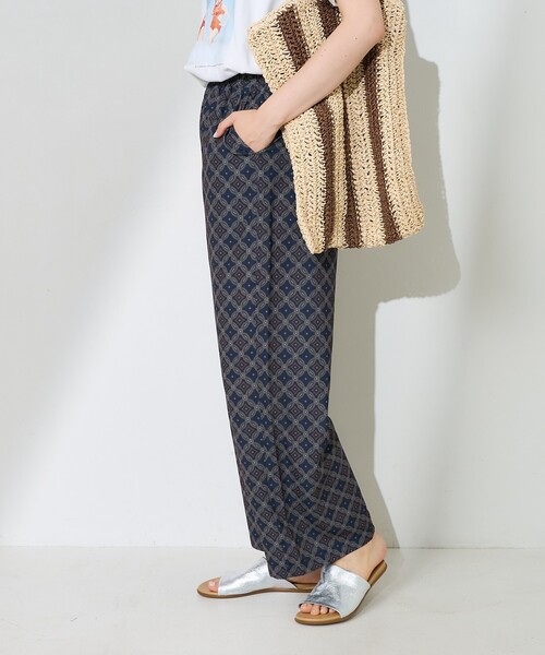 FREAK'S STORE（フリークスストア）の「幾何学柄 イージーパンツ/総柄パンツ（その他パンツ・レディース・ブラウン/ネイビー・ﾌﾘ-）」の15枚目の写真