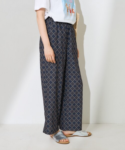 FREAK'S STORE（フリークスストア）の「幾何学柄 イージーパンツ/総柄パンツ（その他パンツ・レディース・ブラウン/ネイビー・ﾌﾘ-）」の17枚目の写真