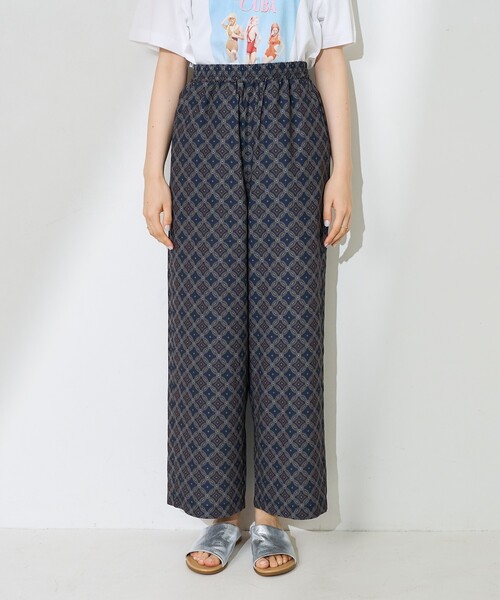 FREAK'S STORE（フリークスストア）の「幾何学柄 イージーパンツ/総柄パンツ（その他パンツ・レディース・ブラウン/ネイビー・ﾌﾘ-）」の18枚目の写真