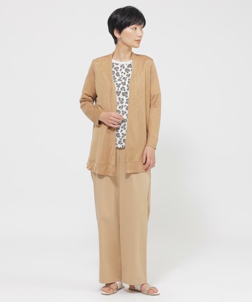 カーディガン 「L」「接触冷感」「ウォッシャブル」リヨセルジャージ―カーディガン レディース EVEX by KRIZIA｜【接触冷感】【ウォッシャブル】リヨセル
