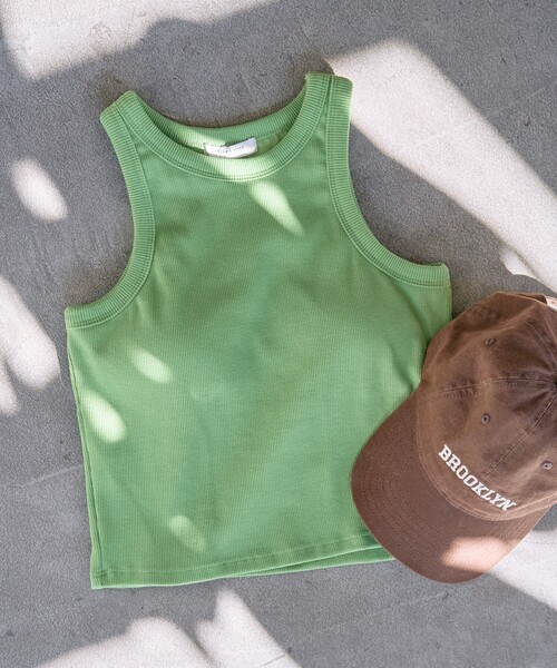 FREAK'S STORE（フリークスストア）の「限定展開　カップ付き アメスリ リブ タンクトップ（タンクトップ・レディース・ブルー/グリーン/オレンジ/ブラック/ライトグレー/ナチュラル/オフホワイト・ﾌﾘ-）」の6枚目の写真