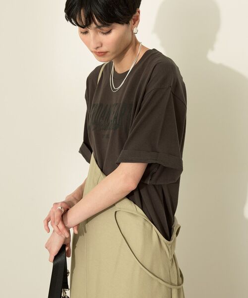 AMERICAN HOLIC（アメリカンホリック）の「バイオウォッシュ加工ロゴTシャツ（Tシャツ/カットソー・レディース・ブルー/ブラック/レッド・FREE）」の6枚目の写真