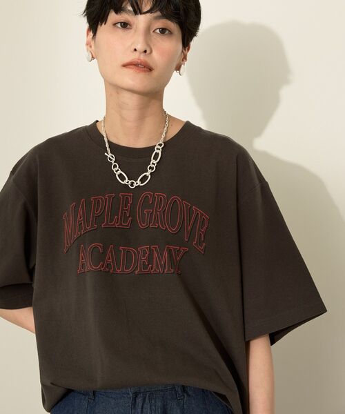 AMERICAN HOLIC（アメリカンホリック）の「バイオウォッシュ加工ロゴTシャツ（Tシャツ/カットソー・レディース・ブルー/ブラック/レッド・FREE）」の15枚目の写真