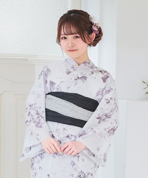 浴衣　フルセット　ヘアアクセサリー付き 楽天市場】【8/11まで5％OFFクーポン】Tika フラワーモチーフ髪
