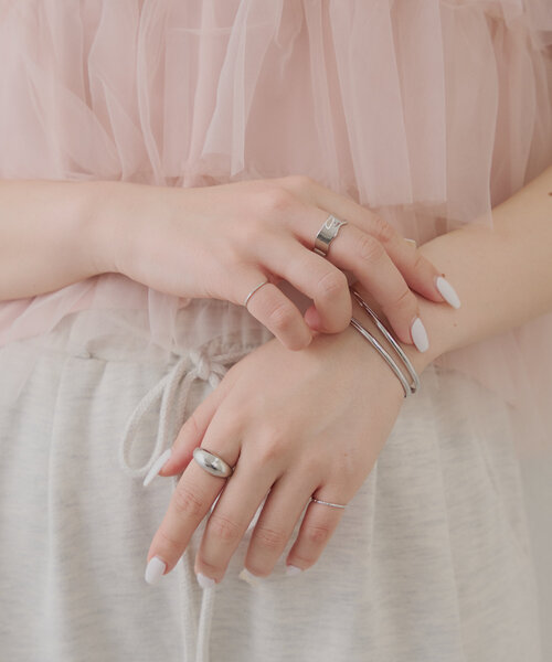 Chico（チコ）の「【4点セット】ニュアンスリング（リング・レディース・シルバー/ゴールド・FREE）」の3枚目の写真