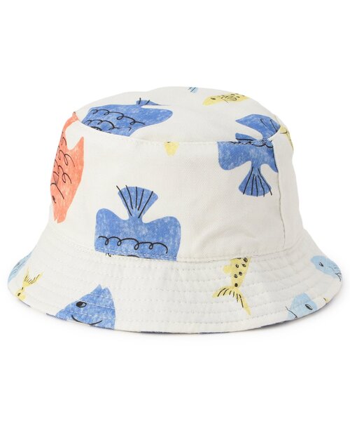 BIT'Z（ビッツ）の「夏っぽい総柄リバーシブルハット（ハット・キッズ・キナリ/オレンジ/カーキ・48/50/52/54）」の2枚目の写真