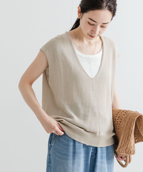 新品☆人気作家さん リネンベスト 楽天市場】fog linen work 「 カリナ ベスト 」 フリーサイズ 秋
