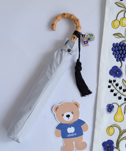 MOSCHINO クマの折りたたみ傘 美品 MOSCHINO モスキーノ ベア クマ ハート 晴雨兼用折りたたみ