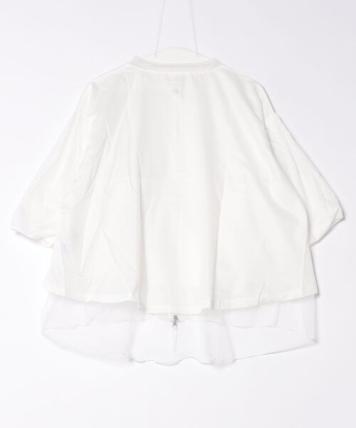 Sawa a la mode(サワアラモード)の「異素材ボリューム袖ブルゾン(ブルゾン・レディース・ブラック/ホワイト・FREE)」の3枚目の写真