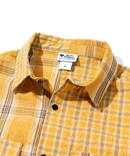 gym master（ジムマスター）の「gym master/ジムマスター　2WAY スナップボタン S/Sシャツ（シャツ/ブラウス・メンズ・ネイビー/イエロー/ブラック/グリーン・X-LARGE/LARGE/MEDIUM）」の17枚目の写真