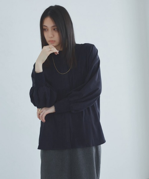 RASW（ラス）の「[RASW]ピンタックボリュームスリーブブラウス（シャツ/ブラウス・レディース・ホワイト/ブラック/ダークネイビー・M/L）」の19枚目の写真