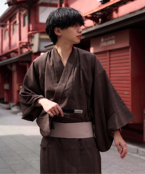 epnok（エプノック）の「浴衣2点セット【浴衣＋帯】（浴衣・メンズ・ブラック/ブラウン/ブラック系その他/ブルー系その他・SMALL/MEDIUM/LARGE）」の4枚目の写真