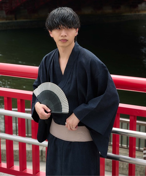 epnok（エプノック）の「浴衣2点セット【浴衣＋帯】（浴衣・メンズ・ブラック/ブラウン/ブラック系その他/ブルー系その他・SMALL/MEDIUM/LARGE）」の2枚目の写真