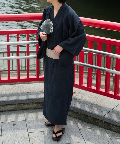 epnok（エプノック）の「浴衣2点セット【浴衣＋帯】（浴衣・メンズ・ブラック/ブラウン/ブラック系その他/ブルー系その他・SMALL/MEDIUM/LARGE）」の9枚目の写真