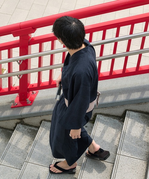 epnok（エプノック）の「浴衣2点セット【浴衣＋帯】（浴衣・メンズ・ブラック/ブラウン/ブラック系その他/ブルー系その他・SMALL/MEDIUM/LARGE）」の8枚目の写真