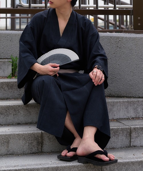 epnok（エプノック）の「浴衣2点セット【浴衣＋帯】（浴衣・メンズ・ブラック/ブラウン/ブラック系その他/ブルー系その他・SMALL/MEDIUM/LARGE）」の7枚目の写真