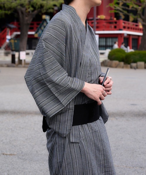 epnok（エプノック）の「浴衣2点セット【浴衣＋帯】（浴衣・メンズ・ブラック/ブラウン/ブラック系その他/ブルー系その他・SMALL/MEDIUM/LARGE）」の20枚目の写真