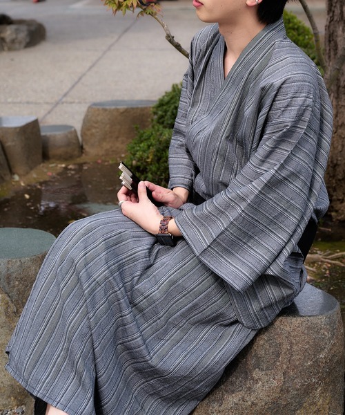 epnok（エプノック）の「浴衣2点セット【浴衣＋帯】（浴衣・メンズ・ブラック/ブラウン/ブラック系その他/ブルー系その他・SMALL/MEDIUM/LARGE）」の18枚目の写真