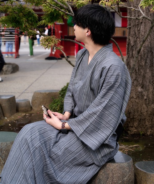 epnok（エプノック）の「浴衣2点セット【浴衣＋帯】（浴衣・メンズ・ブラック/ブラウン/ブラック系その他/ブルー系その他・SMALL/MEDIUM/LARGE）」の17枚目の写真