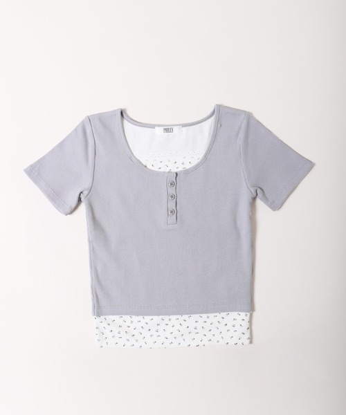 PHILLY（フィリー）の「【PHILLY】フェイクレイヤードTシャツ（Tシャツ/カットソー・レディース・ブラック/アイボリー/グレー・FREE）」の19枚目の写真