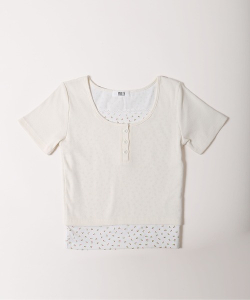 PHILLY（フィリー）の「【PHILLY】フェイクレイヤードTシャツ（Tシャツ/カットソー・レディース・ブラック/アイボリー/グレー・FREE）」の17枚目の写真