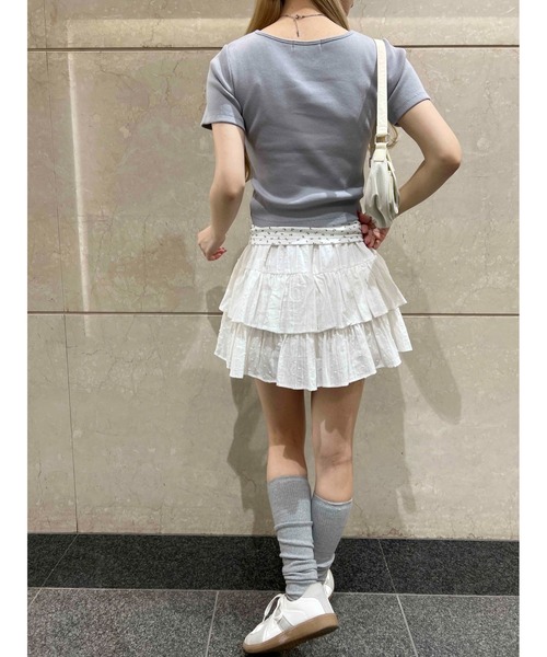 PHILLY（フィリー）の「【PHILLY】フェイクレイヤードTシャツ（Tシャツ/カットソー・レディース・ブラック/アイボリー/グレー・FREE）」の16枚目の写真